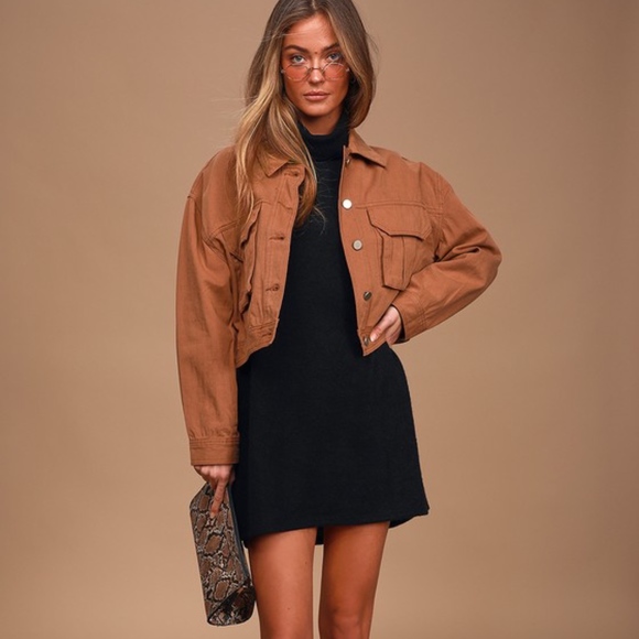 Lulu's Back to Reality Rusty Rose Cropped Jacket - Picture 1 of 3